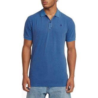 G-Star Dunda Slim Fit Overdye Piqu&eacute; Polo in Pilot Gd at Nordstrom, Size Medium