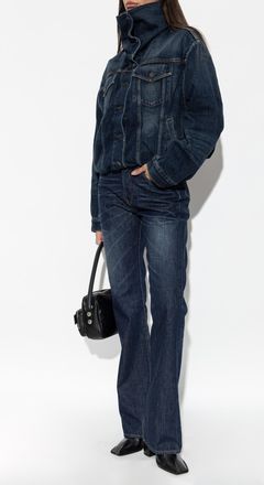 Acne Studios Flared Leg Jeans, Womens, Navy Blue