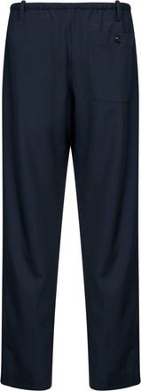 Dries Van Noten Mens Trousers Penny Straight-Leg Blue Wool