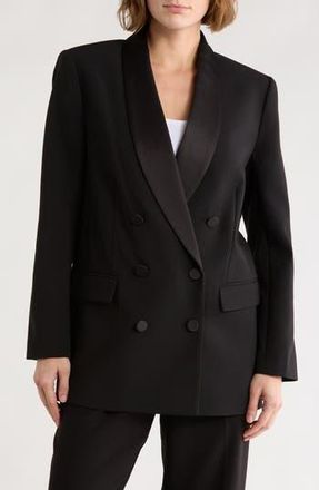 L'agence Jayda Double Breasted Blazer in Black/black at Nordstrom Rack, Size 2