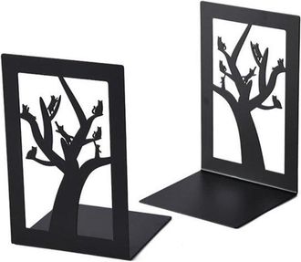 OEM Juego De 2 Sujetalibros, Sujetalibros Decorativos De Hierro En Forma De L, Antideslizantes Y Resistentes A La Corrosi&oacute;n, 17,5 X 12 X 9,5 Cm