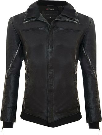 Infinity Leather Mens Handstitched Leather Biker Jacket-Tansen