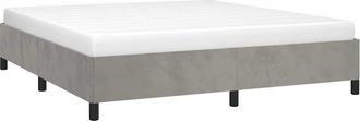 vidaXL Estructura De Cama Sin Colch&oacute;n, Color Gris Claro, Tama&ntilde;o California King, Terciopelo Vidaxl