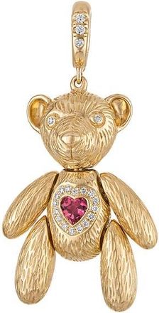 Eden Presley Teddy Tourmaline & Diamond Pendant in Metallic Gold at Nordstrom