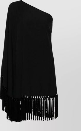 Taller Marmo fringed cape-style short dress