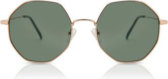 SmartBuy Collection Geometric Full Rim Plastic Womens Sunglasses Rose-Gold Size 55 - Free Lenses - SmartBuy Collection