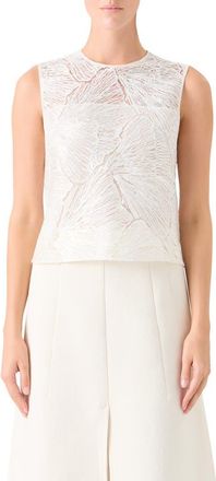 Akris Sea Fan Lace Top in Ecru at Nordstrom, Size 14