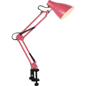 Jonathan Y Designs Odile Classic Industrial Adjustable Articulated Clamp-On LED Task Lamp in Pink at Nordstrom