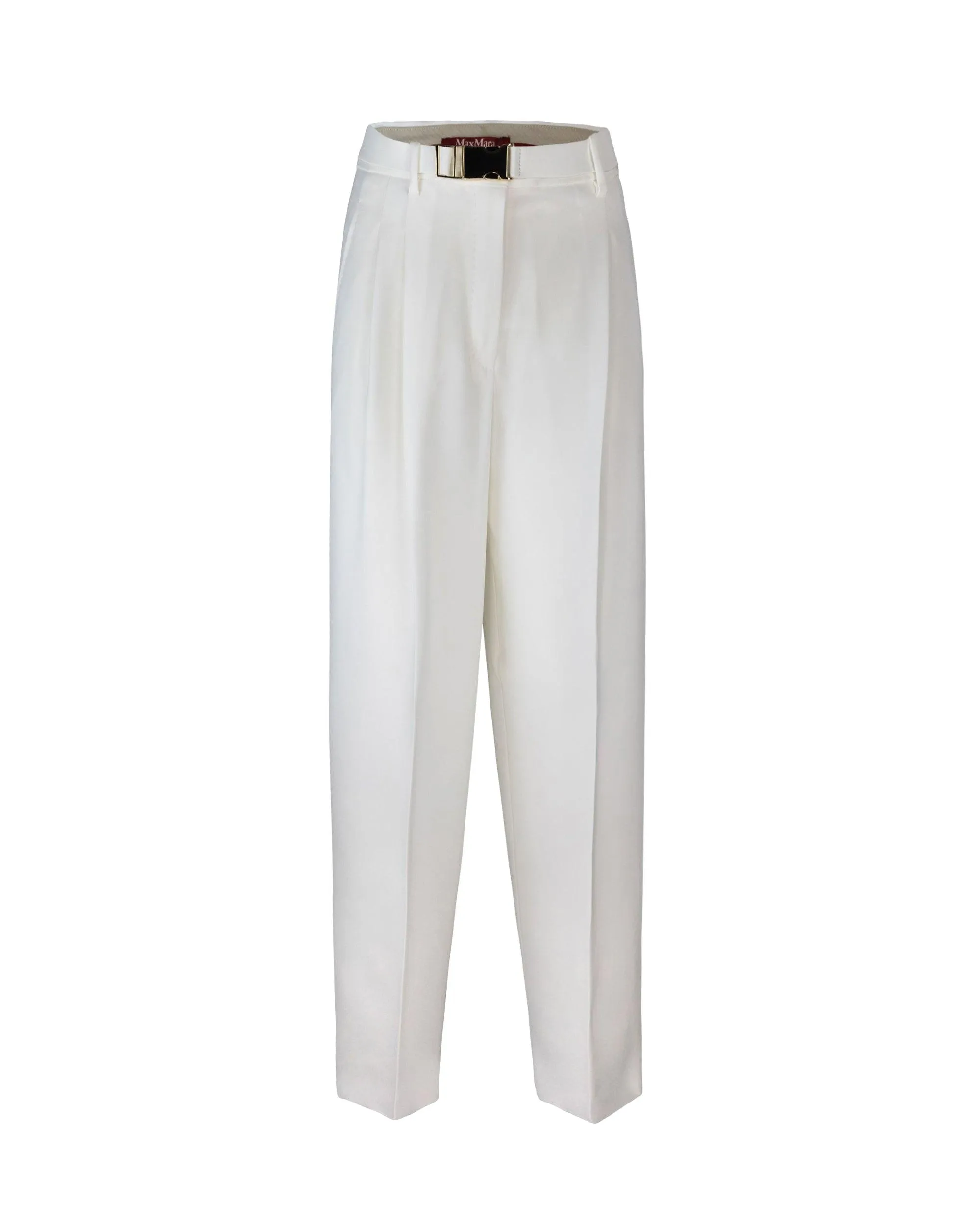 SS25【TOTEME】Off-white Organic Cotton Jeans with frayed hem Twisted seam denim full length off-white – TOTEME