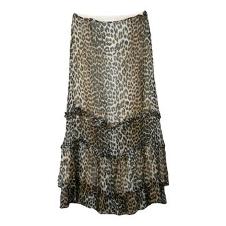 Ganni Mujer, Faldas, Marr&oacute;n, Talla: M