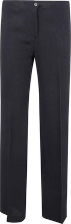 N&deg;21 Low Waist Flared Pants - Dames - Straight fit broeken - Zwart - 2XL - Leer - Broeken