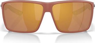 Costa Rincon II 64mm Sunglasses in Matte Terra Cotta /Gold 580G at Nordstrom