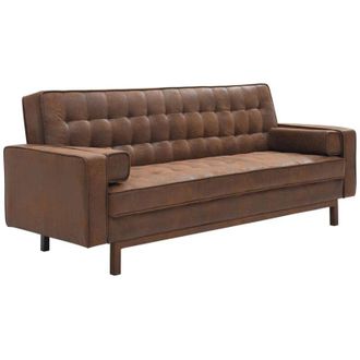 Vente-Unique Vente-unique - Divano letto clic clac in microfibra Marrone effetto vintage - eleanor