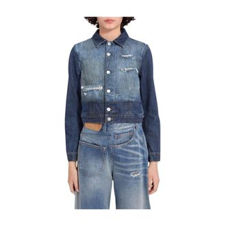 Maison Margiela Dames, Jassen, Blauw, Maat: S Denim