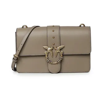 Pinko Pinko, Tassen, Dames, Groen, ONE Size, Leer, Love One Classic