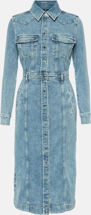 7 For All Mankind Luxe denim midi dress