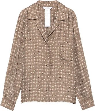 Max Mara Dames, Blouses & Shirts, Bruin, Maat: M Zijde