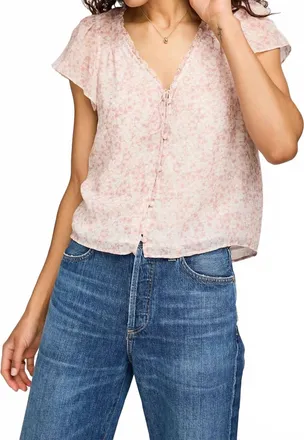 Gentle Fawn Womens Carlotta Top In Pink Floral