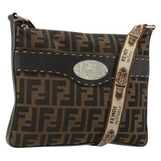 Fendi Pre-owned Vintage Zucca Canvas Shoulder Bag - - Pre-owned - Donna - Marrone - ONE SIZE
