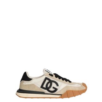 Dolce & Gabbana Sneakers, male, Multicolor, Size: 8 1/2 US Dolce Gabbana Flat shoes White