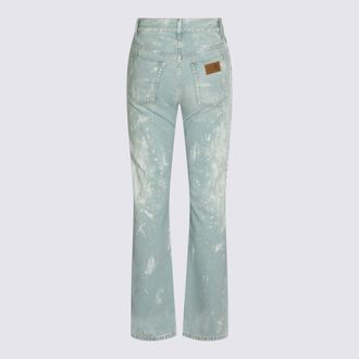 Maison Margiela Womens Jeans Light Blue _100 % Co