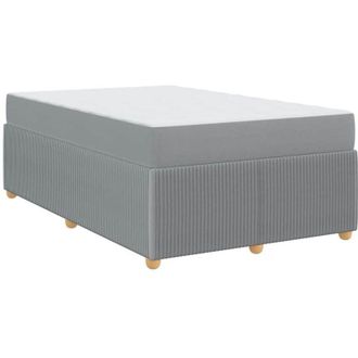 vidaXL Estructura De Cama Con Colch&oacute;n Gris Claro 120 X 190 Cm Tela Vidaxl