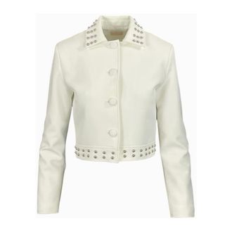 Liu Jo Leather Jackets, female, White, Size: 2XS Giacca corta