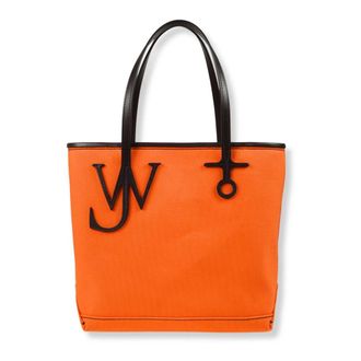 J.W.Anderson Tote Bags, female, Orange, Size: ONE SIZE Small Anchor Canvas & Leather Tote