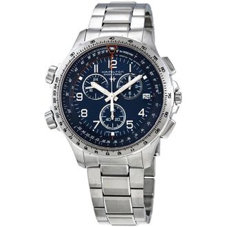 Hamilton Khaki X-Wind Quartz Blue Dial Mens Watch H77922141