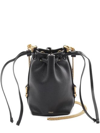 Chloé 2020s mini Mercy bucket bag - women - Calf Leather - One Size - Black