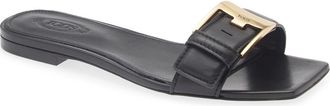 Tod's Buckle Slide Sandal in Nero at Nordstrom, Size 8.5Us