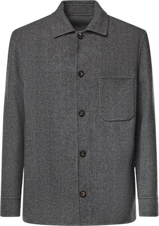 Eleventy Casual Shirts - Heren - Casual Overhemden - Grijs - 2XL - Overhemden