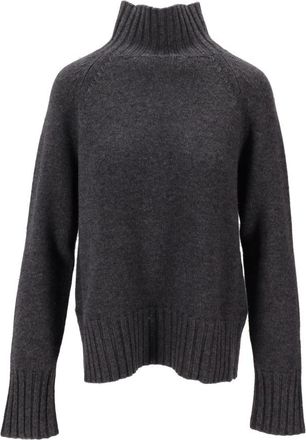Max Mara Dark Grey High-neck Sweater