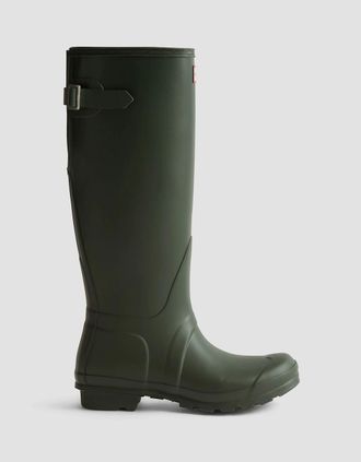 Hunter Womens Hunter Original Tall Back Adjustable Womens Wellies - Dark Olive - Green - Size: 6