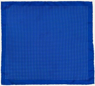 Anderson & Sheppard Mens Silk Polka Dot Pocket Square