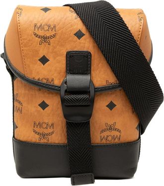MCM Pre-owned MCM Visetos Coated Canvas Aren NS Crossbody Unisex 80NMUUGT1GOBNAR5
