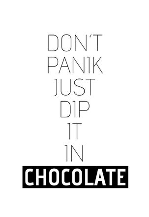 Queence Wanddekoobjekt »CHOCOLATE« Stahlschild, Blechschild, Spruch, Witzig, Wanddeko, retro, 20x30cm