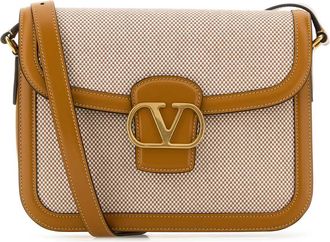 Valentino Garavani Two Tone Canvas And Leather 9 To5 Shoulder Bag