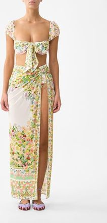 Camilla Long Sarong W Gathered Tab And Leg Split in The Call Of Catalonia at Nordstrom, Size Large