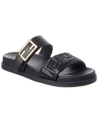 Fendi Feel FF Leather Sandal