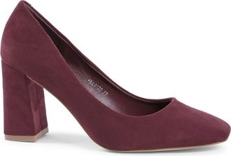 19V69 Bordeaux Fabric Platform Womens Pumps