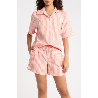 Papinelle Sleepwear Butterscotch Stripe Cotton Poplin Pajamas at Nordstrom, Size X-Small