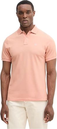 Hackett Tops, Heren, Roze, M, Katoen, Slim Fit Short Sleeve Logo Pique Polo