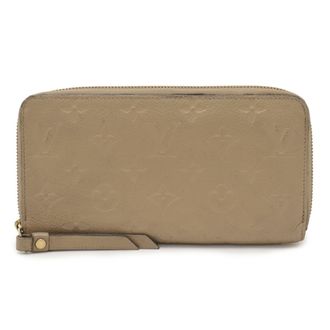 Louis Vuitton Beige Monogram Empreinte Leather Long Wallet (Bi-Fold) (Pre-Owned)