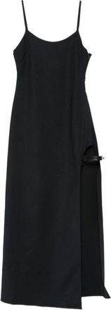 Coperni Black Midi Dress With Spaghetti Straps