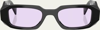 Prada Geometric Rectangle Acetate Sunglasses