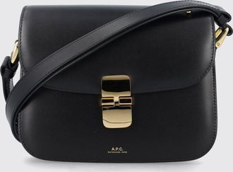 A.P.C. A. P.C. Mini borsa a tracolla Grace in pelle bovina liscia con patta e fibbia