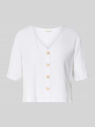 Apricot Hemdbluse aus Viskose-Mix mit Leinen-Anteil in Offwhite, Gr&ouml;&szlig;e XXL