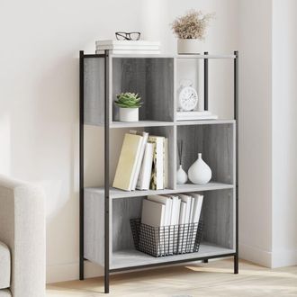 vidaXL Estanter&iacute;a Madera De Ingenier&iacute;a Gris Sonoma 72x28x109 Cm Vidaxl