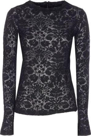 Pinko Pinko Sweaters Zwart - Dames - Ronde hals truien - Zwart - S - Truien & Vesten